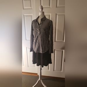 2 pc Bundle Black Dress Sz S & Black & White Vineyard Vines Blouse 🥳